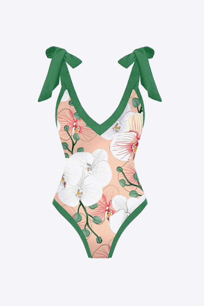 Tropical Floral Vacation Swimwear with coverup