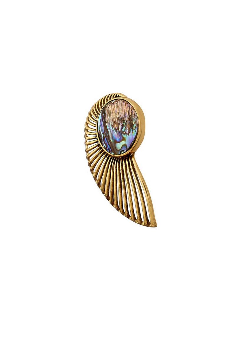 Bynes New York Abalone Shell Gold Earrings 