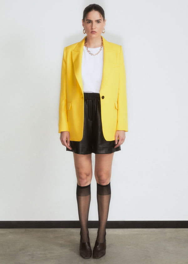 Yellow Blazer With Front button