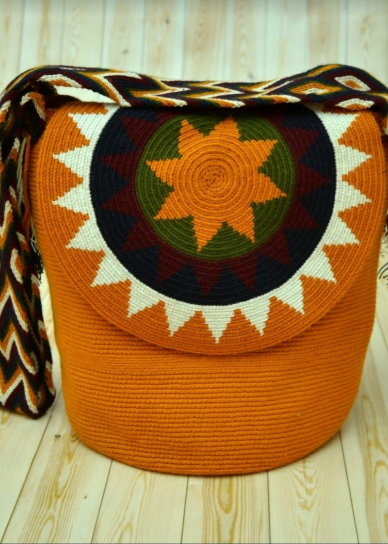 Mochila Bynes New York Colored Hand Knitted Colombian Bucket Bag Bynes New York